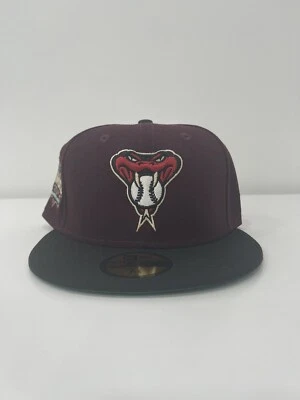 Arizona Diamondbacks New Era MLB Hat Club Fitted Cap Hat Maroon Size 7 3/8 - Image 1 of 4
