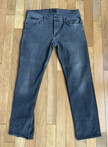 Hudson Blake Jeans Mens 36 Slim Straight Gray Distressed Modern Stretch Cotton - Picture 1 of 16