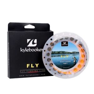 Gold Fly Line 100FT Weight Forward Floating Double Color 2 Welded Loops Fly Line - Picture 1 of 24