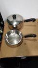 Revere Ware Copper Bottom Vintage  7" Pot And Fry Pan 7"  W/ 1 Lid