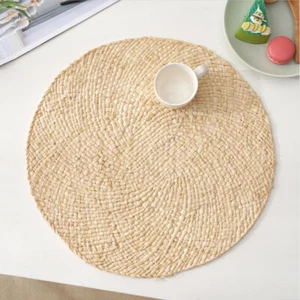 Paquete de 6 manteles individuales tejidos con cáscara de maíz natural de 15"" para granja - Imagen 1 de 13