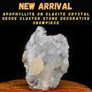 100g Apophyllite On Clacite AAA Cluster Matrix Geode Mineral Healing Gemstone - Picture 1 of 7