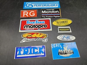 10 Vintage Motorcycle Racing Product Stickers #1 - Picture 1 of 5