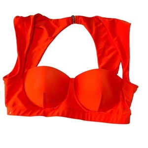 Bikini naranja brillante con aros copas moldeadas recorte trasero 4XL - Imagen 1 de 4