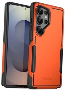  Neon Case for Samsung Galaxy S25 Ultra 5G, Dual Layer Heavy Duty Rugged Orange - Picture 1 of 7