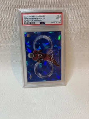 2024 Topps Cromo Zafiro Marvin Harrison Jr Infinito RC Estuche Hit #IS-6 PSA 9 Foto 1 de 2