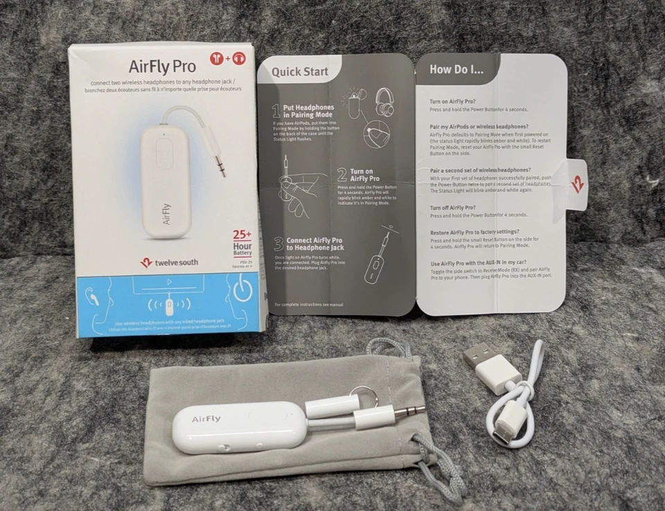🔥Nuevo🔥 Adaptador de Auriculares de Audio Inalámbrico Twelve South AirFly Pro - Blanco Foto 1 de 4