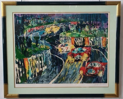 Serigrafía firmada por LeRoy Neiman “24 Horas en Le Mans” HC 77/125 arte de carreras grande Foto 1 de 4