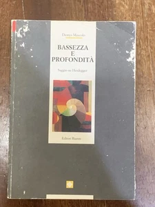 Mascolo - BASSEZZA E PROFONDITÀ, Saggio su Heidegger - Editori Riuniti - Foto 1 di 4