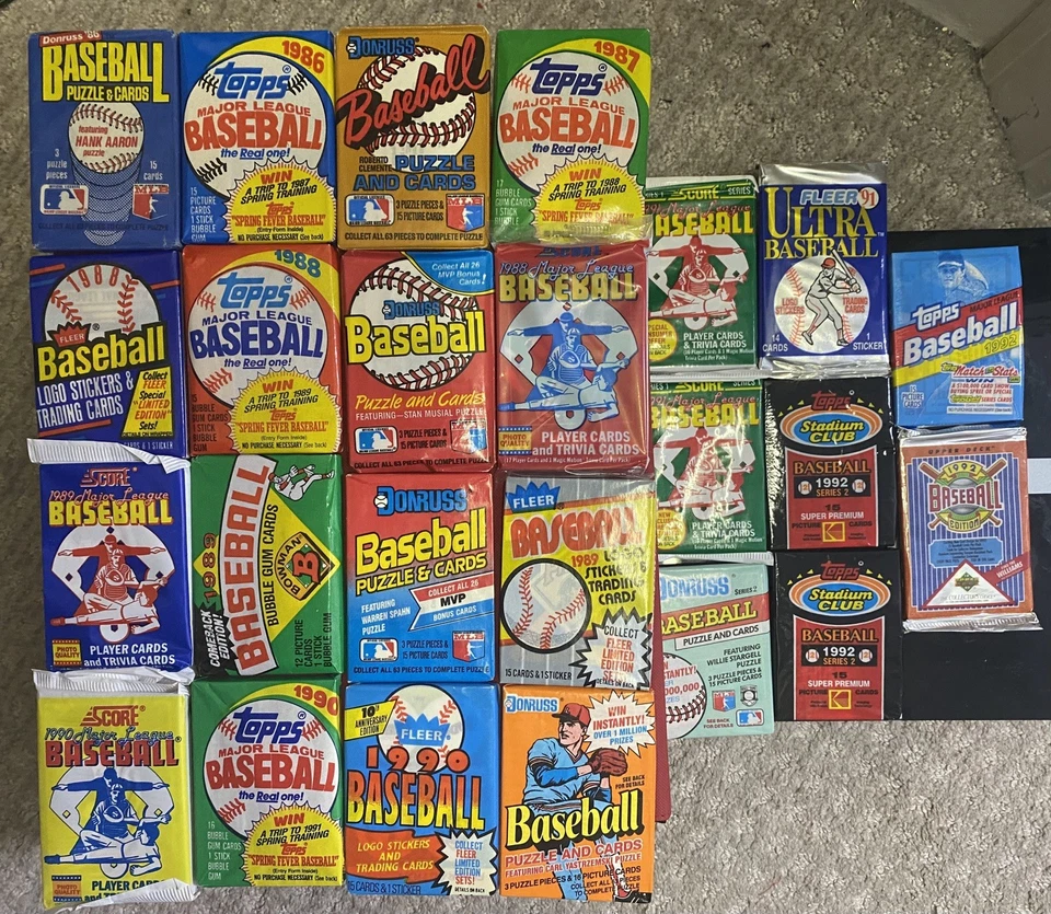 25 件装棒球 86-92 Topps Donruss Fleer Score UD 全新奖金 1985 年 DONRUSS — 第 1/4 张图片