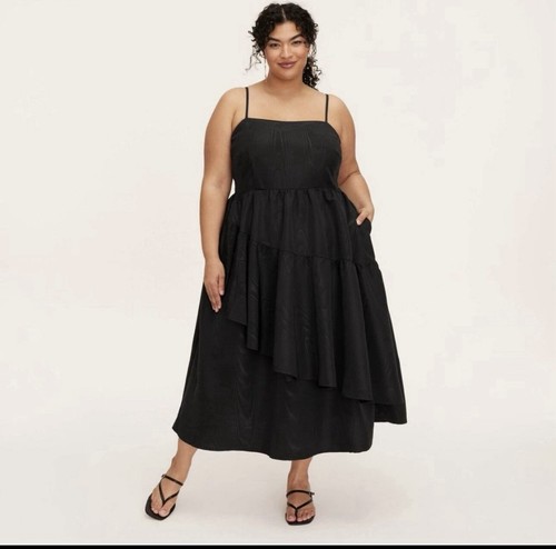 Abito tubino donna a strati con volant midi kate spade new york x target nero 1X