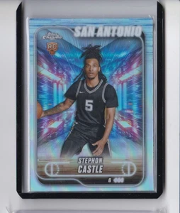 STEPHON CASTLE 2024-25 TOPPS CHROME ROOKIE CARD-YOUR SPURS SUPERSTAR SHIPS FREE - Picture 1 of 24
