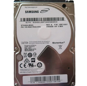 ST2000LM003 PN: HN-M201RAD/AV2 P/N: H4093-H46A 2BE10001 China 2.5" 2TB 09/2015 - Picture 1 of 1