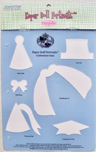 Jill's Paper Doll World Portraits Template Pattern Celebration Hats AccuCut - Bild 1 von 4