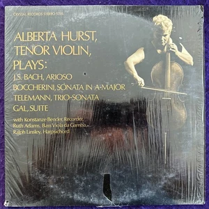 ALBERTA HURST Bach / Boccherini / Telemann / Gal LP / Crystal TENOR VIOLIN NM - Picture 1 of 5