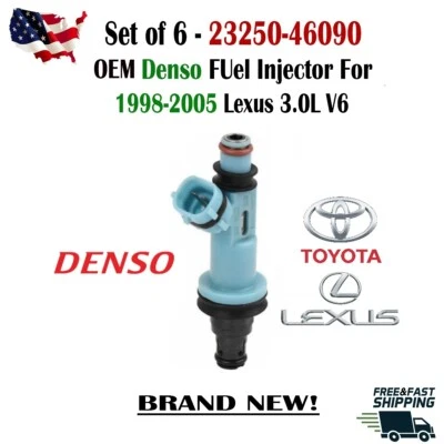 NEW 1pc OEM DENSO Fuel Injector For Toyota Supra, Lexus GS300 SC300 IS300 3.0L - Image 1 of 4