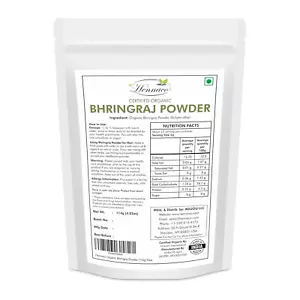 Organic Bhringraj Powder - Bhringraj Hair Mask Powder, Resealable Zip Lock Po... - Picture 1 of 12