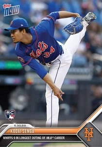 2023 TOPPS NOW MLB ROOKIE CARD NEW YORK METS KODAI SENGA #365 LONGEST OUTING - Picture 1 of 1