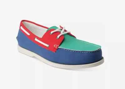 CLUB ROOM ELLIOT ROUND TOE LACE UP BOAT MEN SHOES COLOR BLUE/GREEN SIZE 10.5M - Image 1 of 4