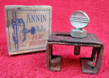 Vintage 1930's ANNIN Auto Accessory Flag Holder in Original Box Car or Truck