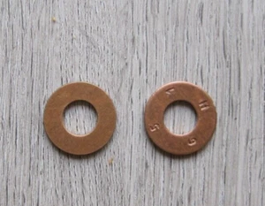 two 2 copper flat Washer 5/16" ID 3/4" OD - Picture 1 of 1