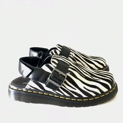 Dr. Martens Jorge II Animal Hair-on Slingback Zebra Men’s Sandals Size 8 - Image 1 of 4