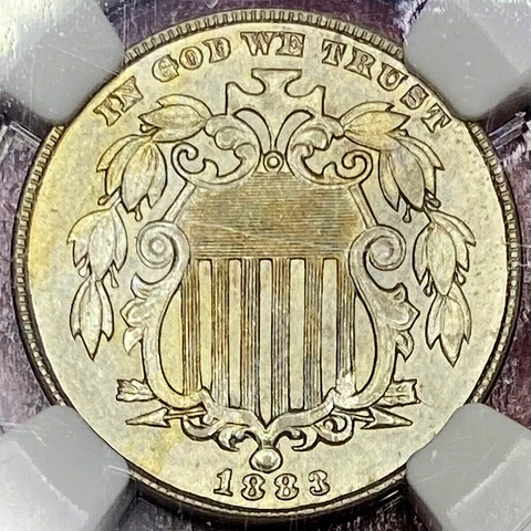 NGC MS-63!  1883 SHIELD NICKEL Cover