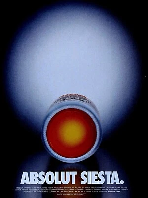 Absolut Siesta Vintage 2003 Steven Bronstein Original Print Ad 8 x 11" - Image 1 of 3