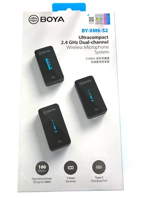 无线 Lavalier 麦克风系统 BY-XM6 S2 2.4Ghz 无线 — 第 1/4 张图片