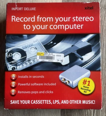 Xitel Inport Deluxe Stereo To PC Recording Kit Cassette LP Other Music Converter - Image 1 of 4