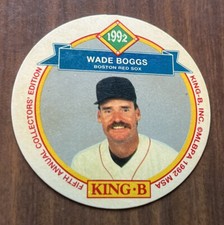 Wade Boggs 1992 King B Baseball Disc Baseball Card # 16, MLB HOF’er