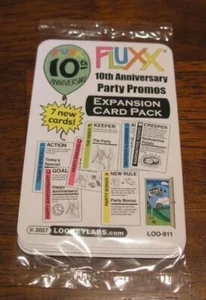 FLUXX 10th Anniversary  Party Promos ~ 7 New Cards ~ New in Package ~ 2007 - Picture 1 of 9