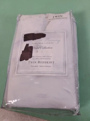 Hotel Collection Ultimate Luxury White Tailored Twin Bedskirt Bed Skirt NIP - Image 1 of 4