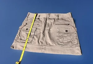 Y2K Fire Hot! Summer Festival Cargo MINI Skirt Khaki Calvin Kline Multi Pocket - Picture 1 of 12