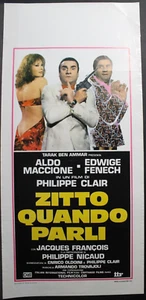 ZITTO QUANDO PARLI - Clair - Fenech, Maccione - LOCANDINA ORIGINALE 1981 - Picture 1 of 2