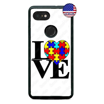 Google Pixel 3 3XL 2XL Autism Awareness Phone Case Puzzle Love Custom Case Cover - Image 1 of 4