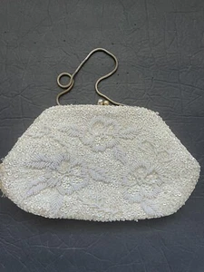 VINTAGE VIVANT BY SARNE HAND MADE IN HONGKONG ITALIENISCHE PERLEN HANDTASCHE GELDBEUTEL - Bild 1 von 11