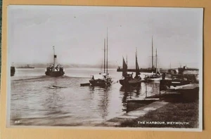 Postcard The Harbour,Weymouth.Dorset.Paddle Steamer.D.Constance. RP - Picture 1 of 2