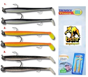2 Stück "TRENDEX" Thoro fertig montierten Köder 15,5cm Gummifisch mit Jigkopf - Bild 1 von 1