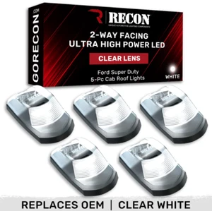 Recon Clear Lens White LED Cab Light Kit For 2017-2022 Ford Super Duty (5-Piece) - Picture 1 of 18