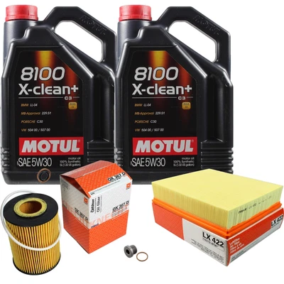 MAHLE Inspección Set 10 L Motul 8100 X-CLEAN+ 5W-30 Para BMW X5 4.4I - Imagen 1 de 4
