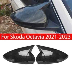 For Skoda Octavia 2021-2023 2x Rearview Side Mirror Cover Wing Cap Trim Add on - Picture 1 of 7