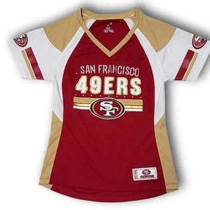 Majestic Womens' Football San Francisco 49ers Red & Gold Jersey Sz Small Dri-Fit - Picture 1 of 8
