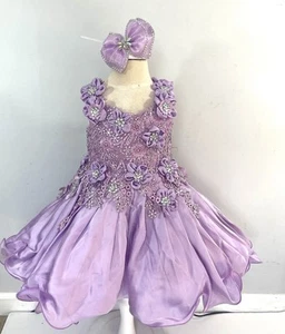 Girls Lilac Birthday Princess Pageant flower Girl Summer Dress. - Picture 1 of 5