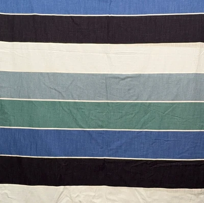 Pottery Barn Teen Kelly Slater Cotton Duvet Cover F/Q Tide Stripe 90 X 88 Coast - Image 1 of 4