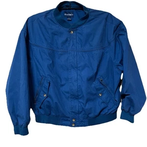 Vintage 90'S Puritan Derby Bomber Jacket Breathable Blue Men's XL Full Zip - Picture 1 of 12
