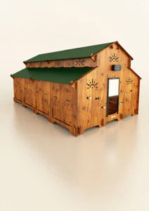 POLLY FARM PLUS  Poulailler modulaire pour 50 POULES EN STRATIFIÉ hpl   - Picture 1 of 4