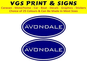 AVONDALE OVAL WOHNMOBIL AUFKLEBER ABZIEHBILD FARBWAHL #001 - Bild 1 von 4