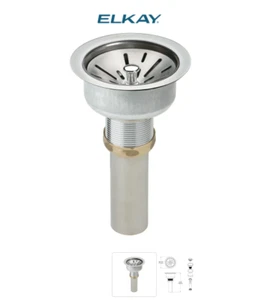 Cesta coladora de cuerpo de acero inoxidable Elkay LK35 3-1/2" tipo 304 - Imagen 1 de 5