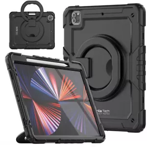 Armour Case For iPad Pro 11 4th Gen/3rd Gen/2nd Gen Series Hand + Shoulder Strap - Picture 1 of 56
